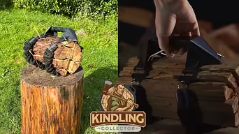 Tool for chopping wood and wood from Kindling Collector