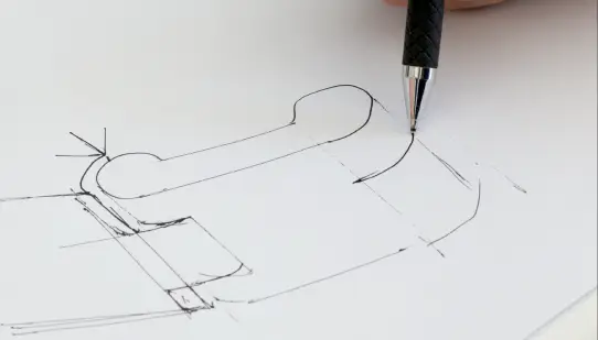 Product design 2d drawing
