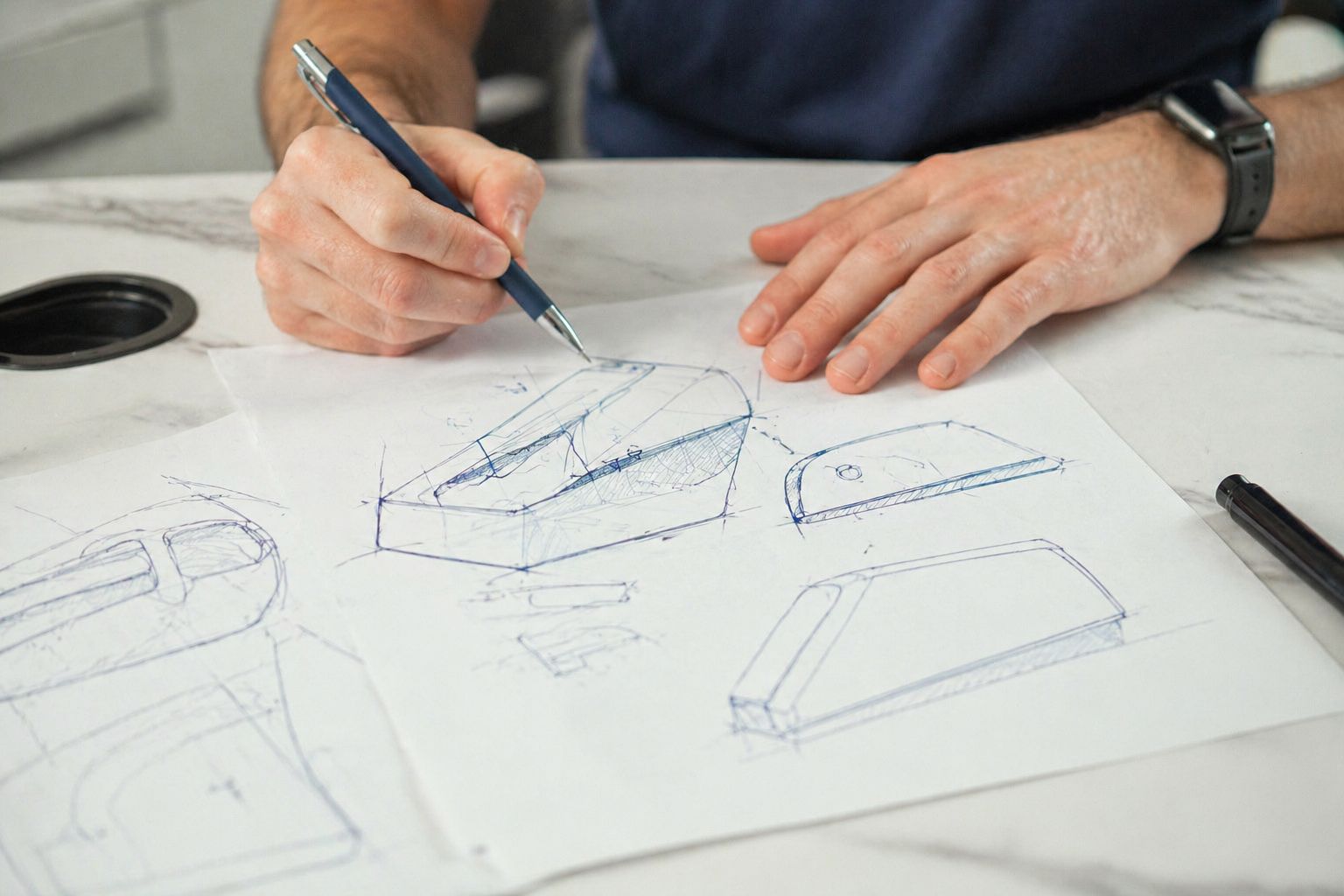 Pro-Dev industrial design sketching — product design and manufacturing New Zealand