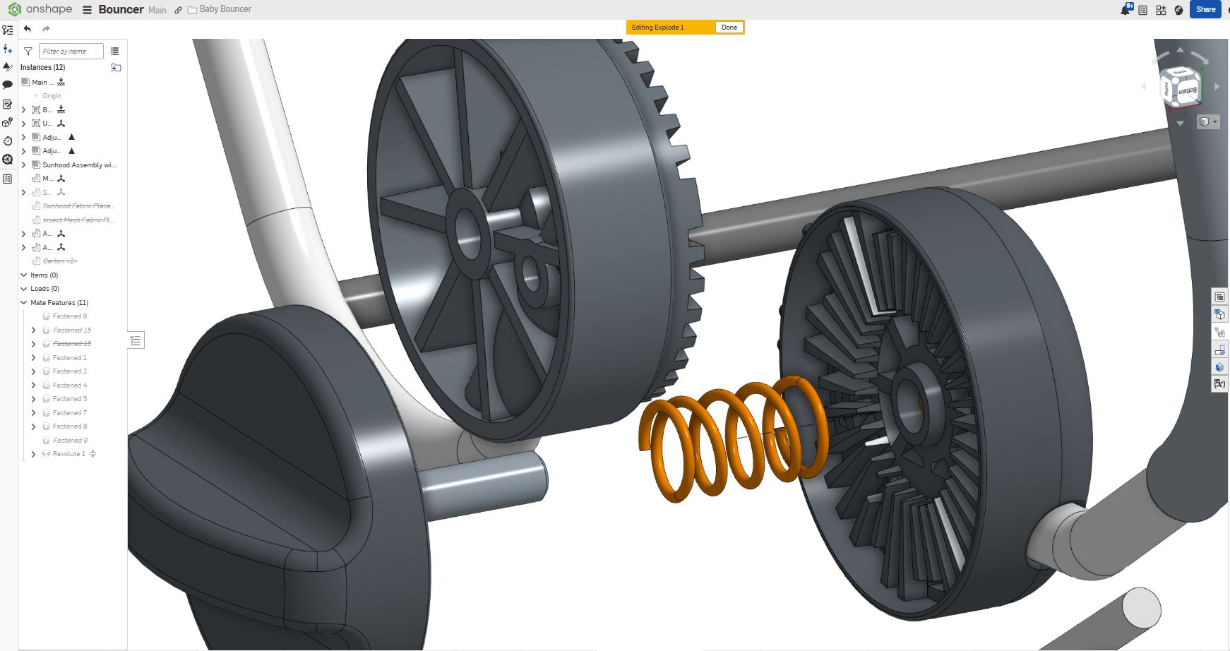 Pro-Dev CAD services exploded view - physical product design